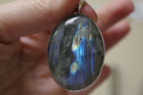Labradorite pendant... just one of the many pieces of jewelry I have from inexpensive to sterling silver pieces.
