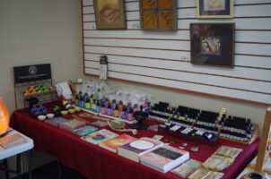incense, essential oil and assorted items