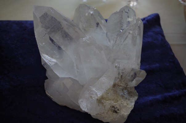 This is one of my favorite very large quartz clusters that is for sale here. The rainbows it has in the right lighting is amazing.