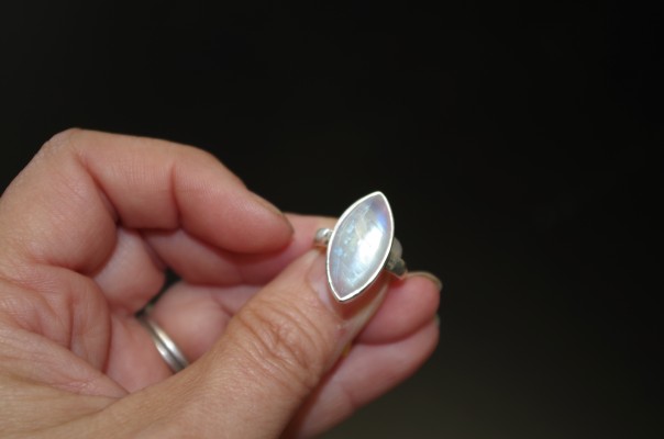 Here is a sterling silver rainbow moonstone ring I have for sale along with a few other rings and a pendant, I have a fairly large selection of rings and pendants with various stones.