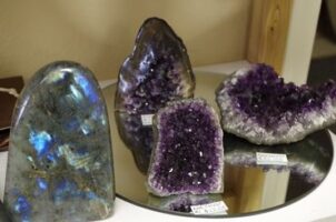 Beautiful labradorite and amethyst